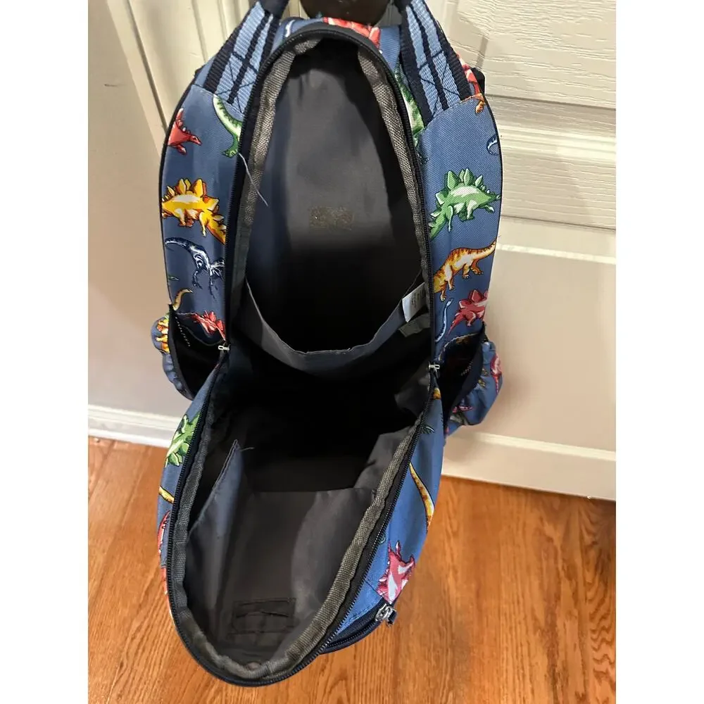 Pottery Barn kids book bag and matching lunchbox Dinosaurs rainbow multi color